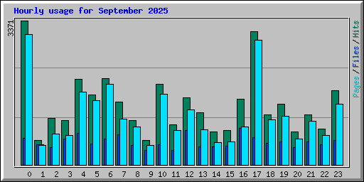 Hourly usage for September 2025